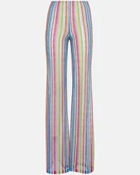 Missoni High-Rise-Schlaghose aus Haekelstrick Multicolor