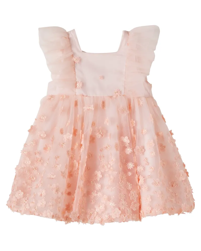 Tartine et Chocolat Baby Kleid aus Tüll Rosa