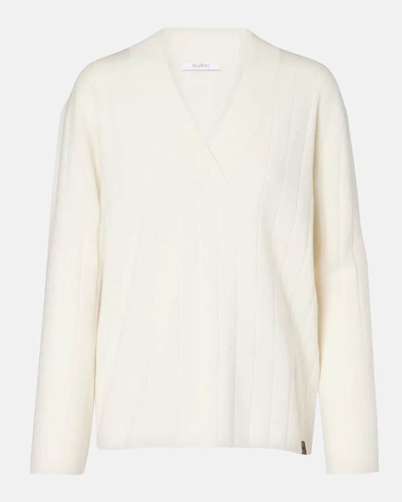 Max Mara Pullover Arten aus Kaschmir Weiß