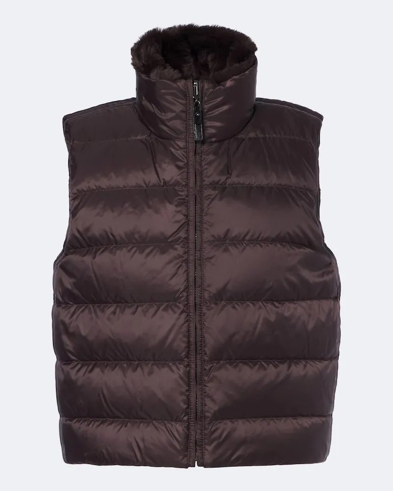 Max Mara Wattierte Weste Braun