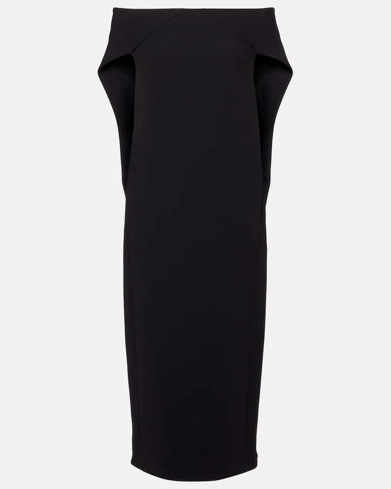 The Row Midikleid Anitas aus einem Wollgemisch Schwarz