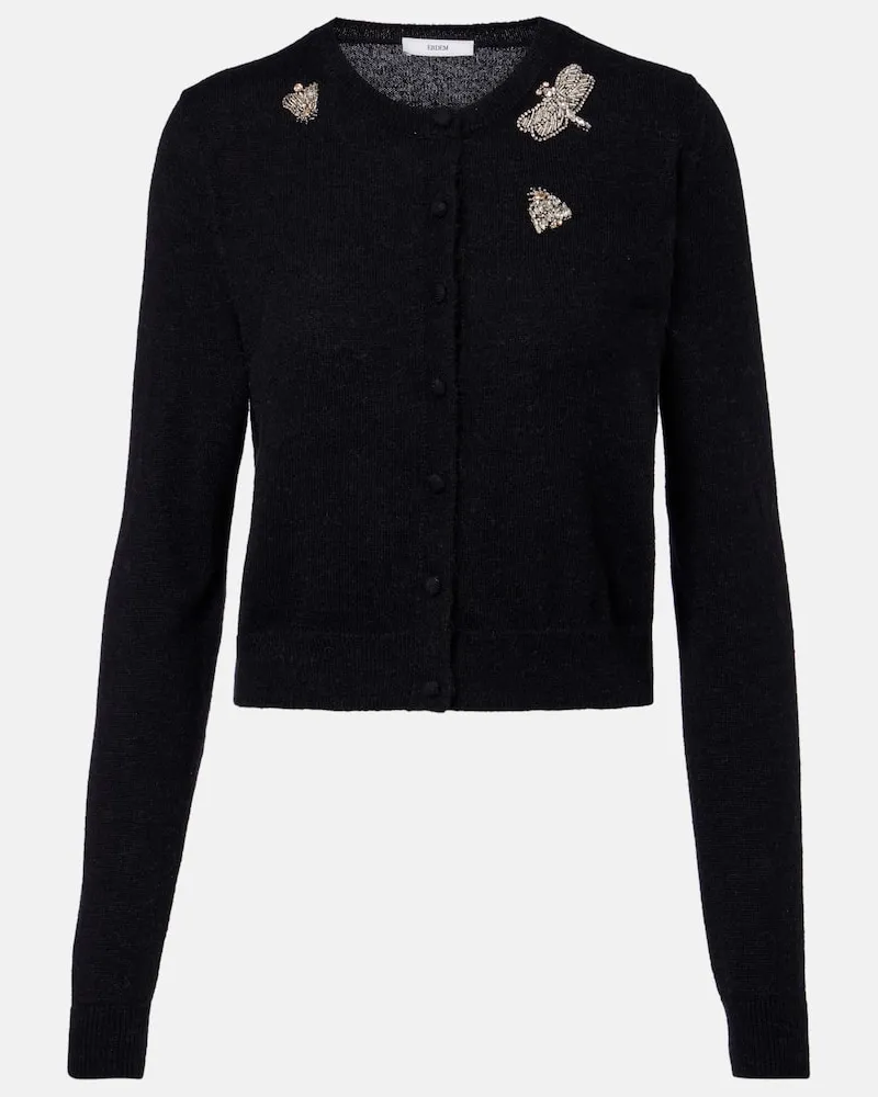 Erdem Verzierter Cardigan Schwarz