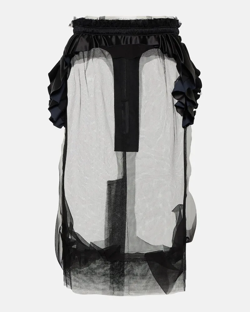 Maison Margiela Midirock aus Tüll Schwarz