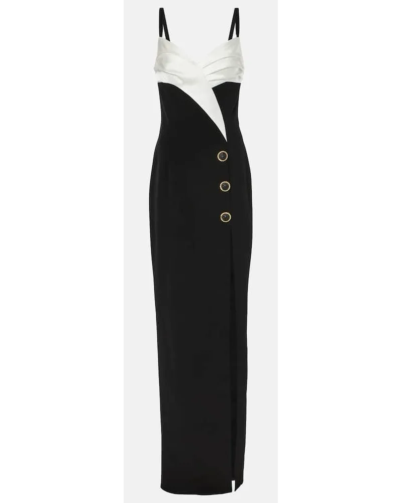 Balmain Robe aus Crêpe Schwarz