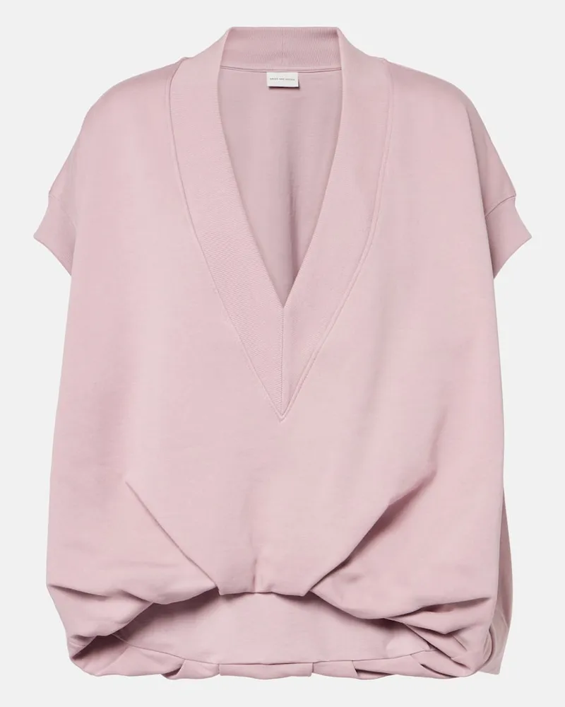 Dries van Noten Pullunder aus Baumwolle Rosa