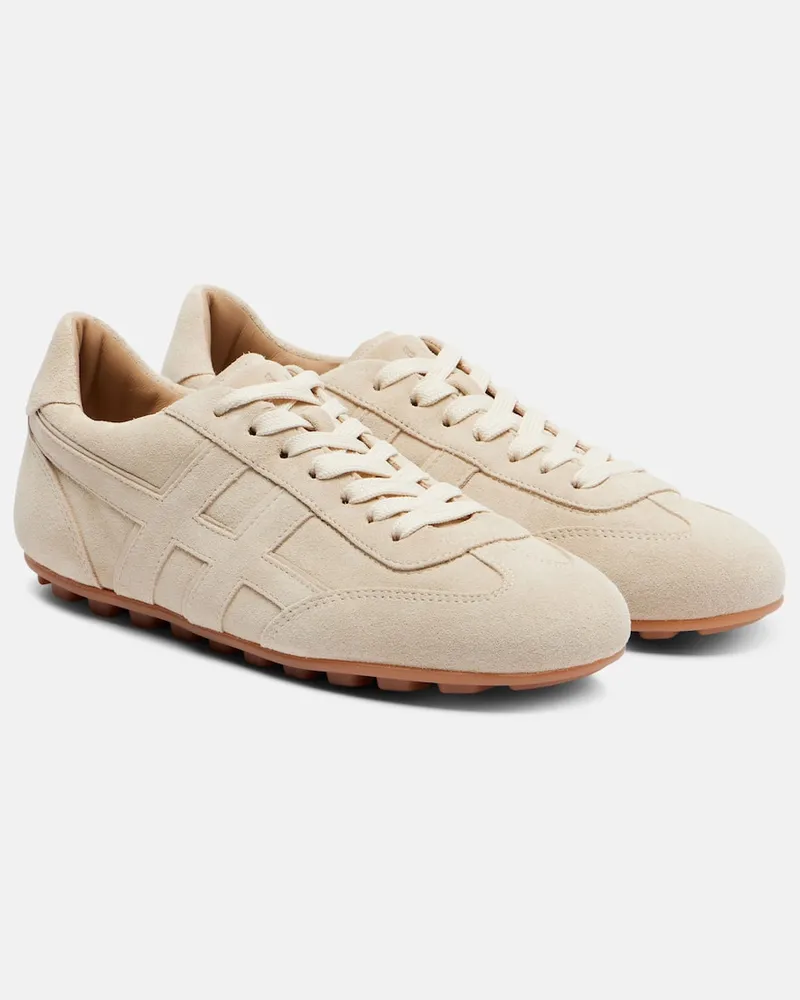 Hogan Sneakers H693 aus Veloursleder Beige