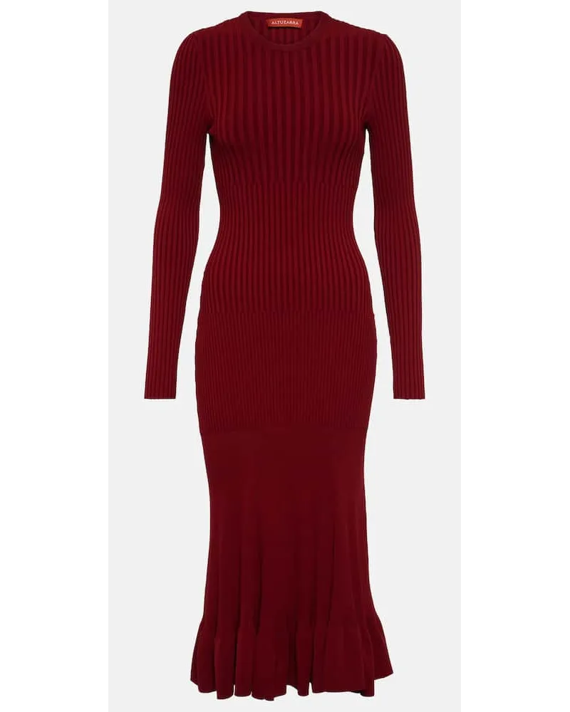 Altuzarra Maxikleid Seyrig aus Rippstrick Rot