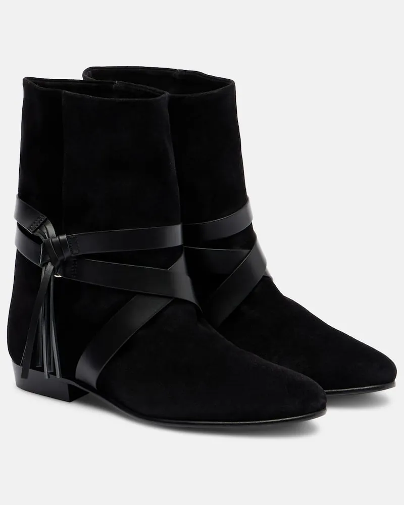 Isabel Marant Ankle Boots Rejen aus Veloursleder Schwarz