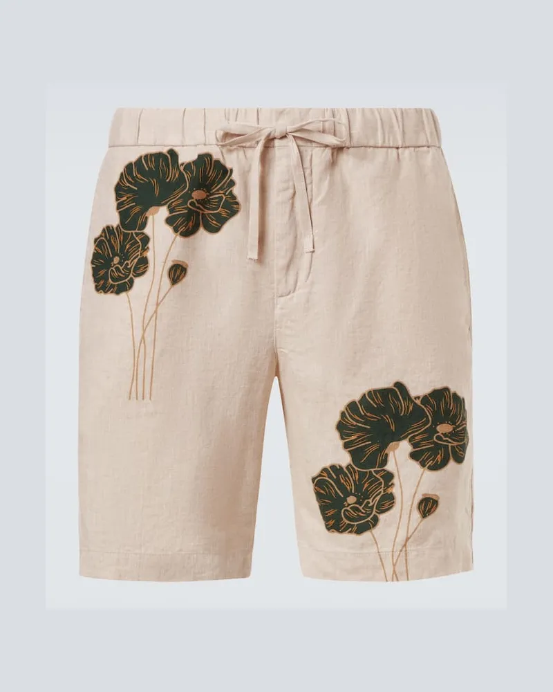 Frescobol Carioca Bermuda-Shorts Felipe aus Leinen Beige