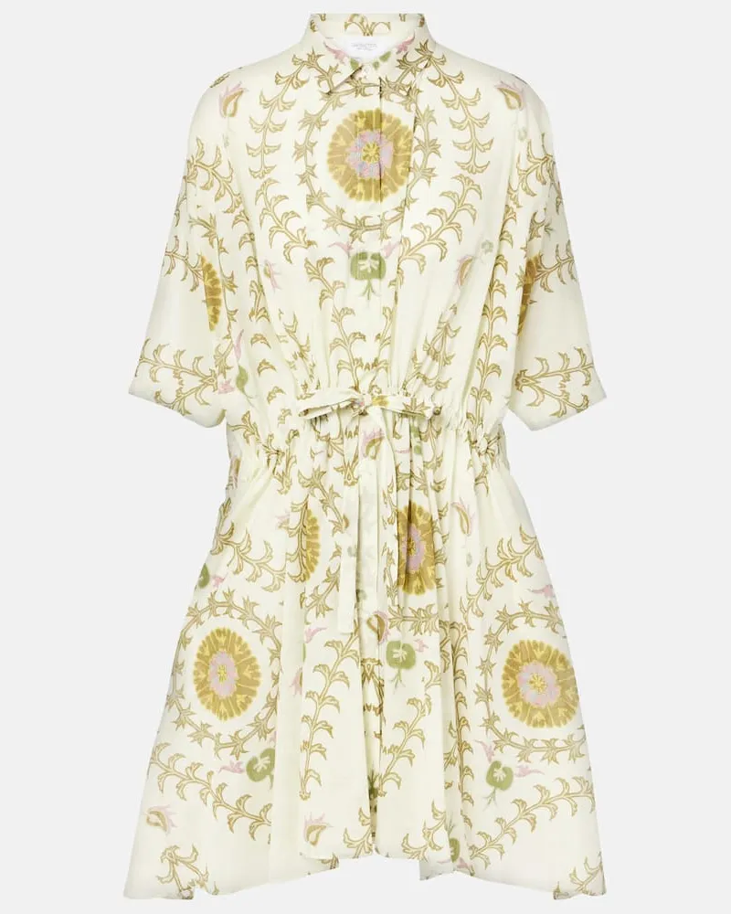 Giambattista Valli Hemdblusenkleid aus Baumwolle Grün