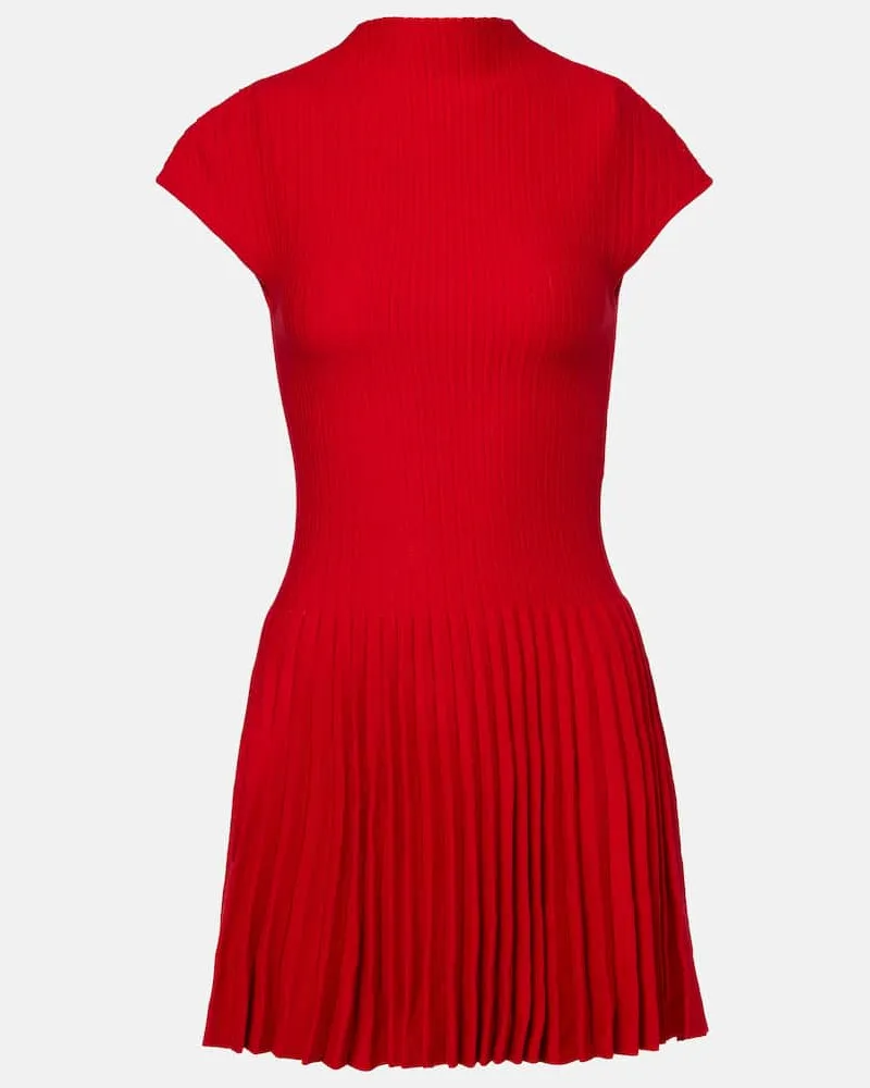 Magda Butrym Minikleid aus Baumwolle Rot