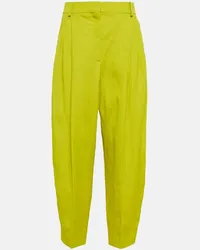 Stella McCartney Hose aus einem Leinengemisch Gelb