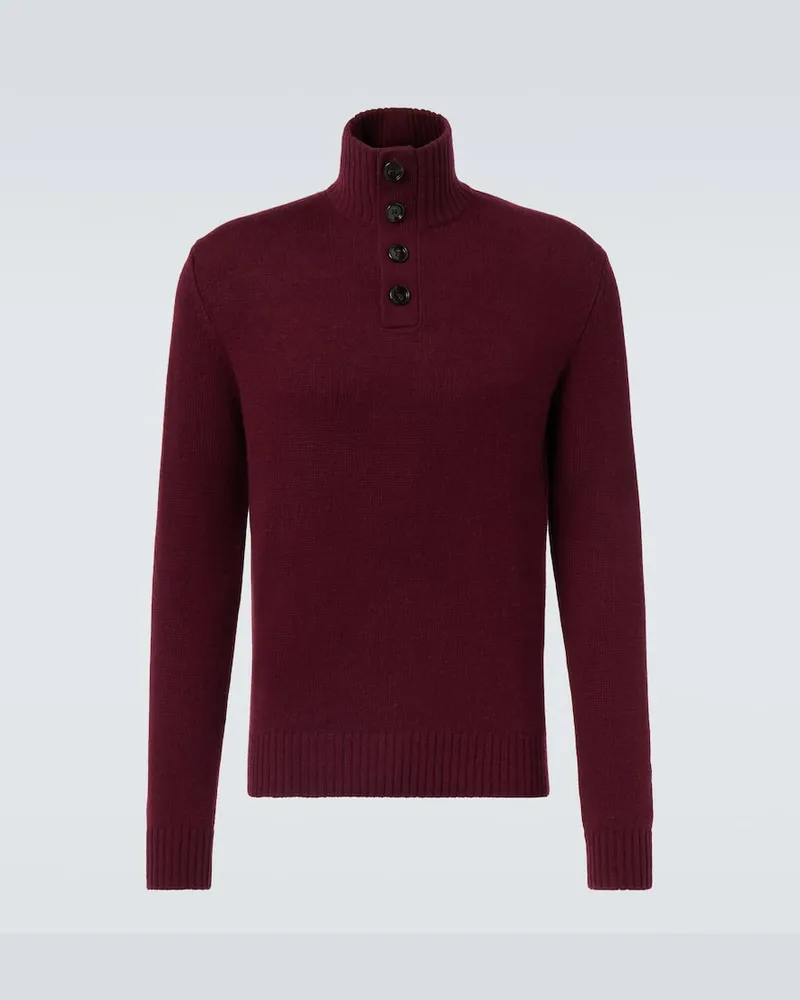 ALLUDE Pullover aus Wolle und Kaschmir Burgunderrot