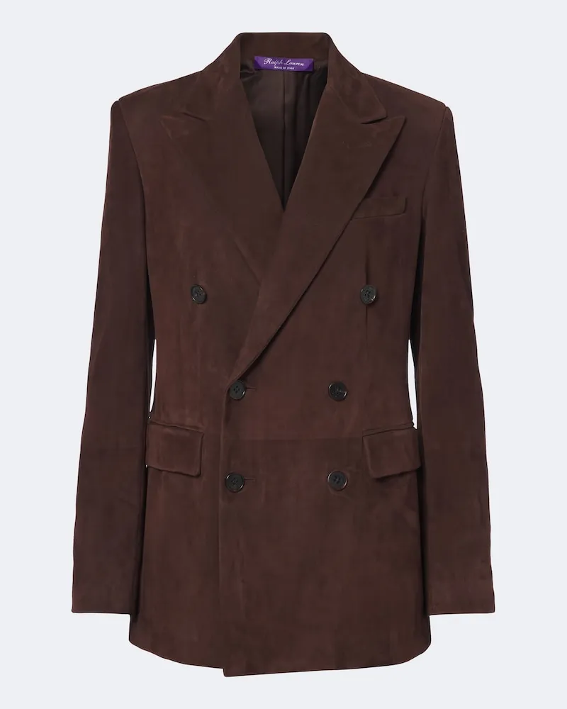 Ralph Lauren Blazer Ramona aus Veloursleder Braun