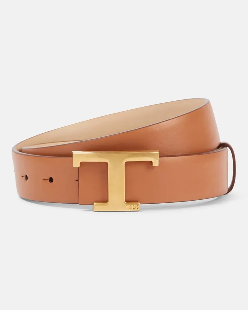 TOD'S Wendbarer Gürtel T Timeless aus Leder Braun