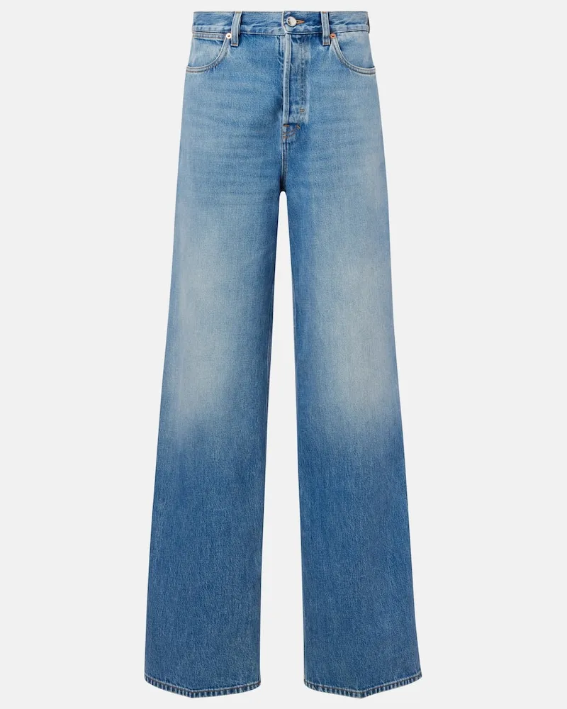 Gucci Wide-Leg Jeans Blau