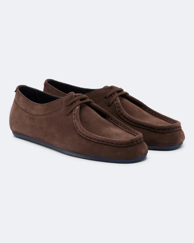Jil Sander Loafers Hood aus Veloursleder Braun