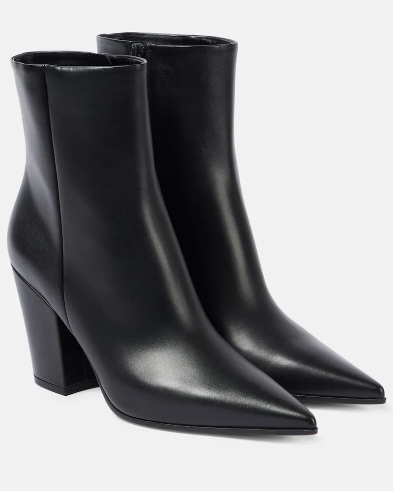 Gianvito Rossi Ankle Boots Keinna 85 aus Leder Schwarz