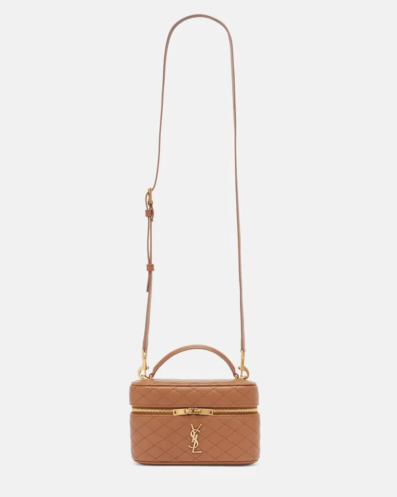Saint Laurent Schultertasche Gaby aus Leder Braun