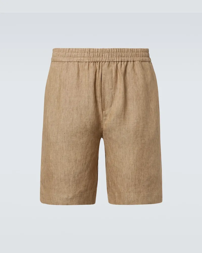 Sunspel Shorts aus Leinen Beige