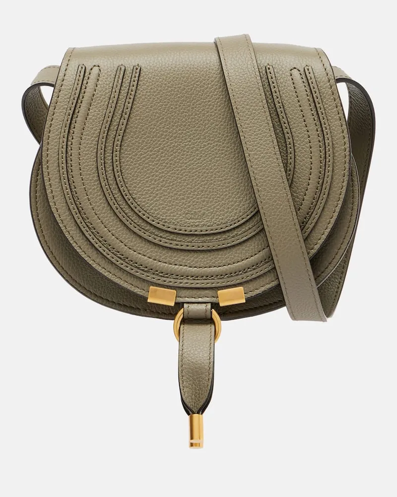 Chloé Chloé Schultertasche Marcie Small aus Leder Grün