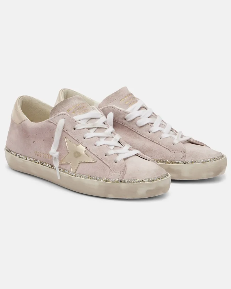 Golden Goose Sneakers Super Star aus Veloursleder Rosa