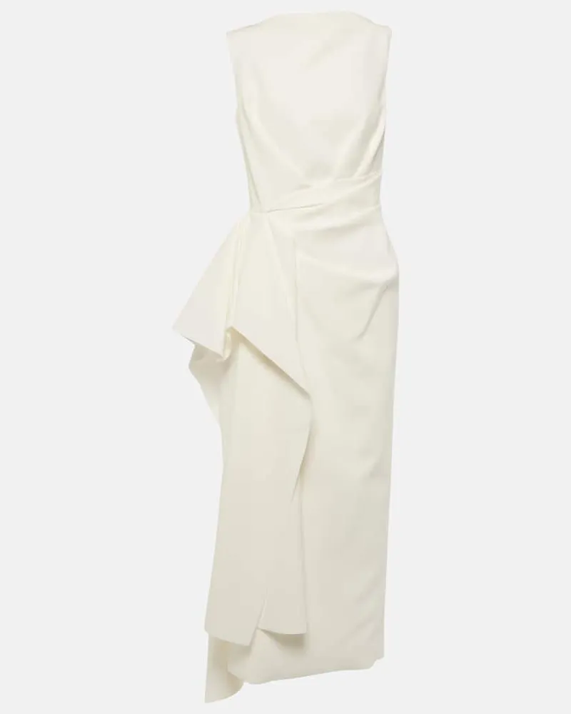 Roksanda Ilincic Midikleid Calatrava aus Crêpe Weiß