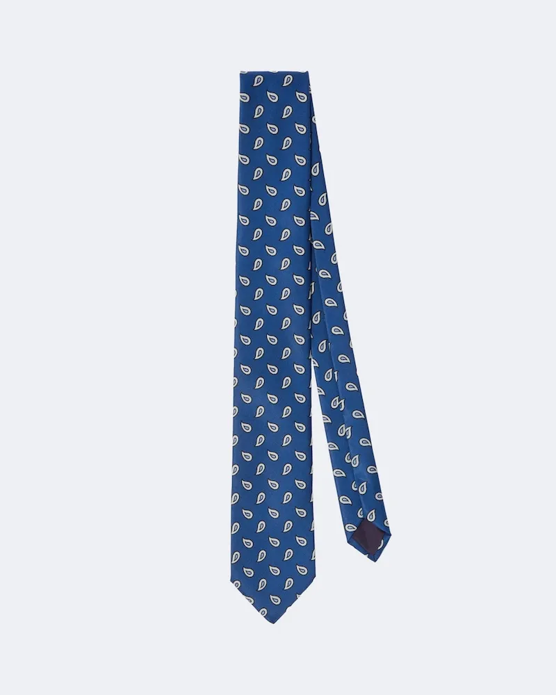 Charvet Krawatte aus Seiden-Twill Blau
