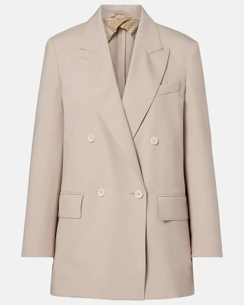 Max Mara Blazer aus Wolle, Mohair und Seide Beige