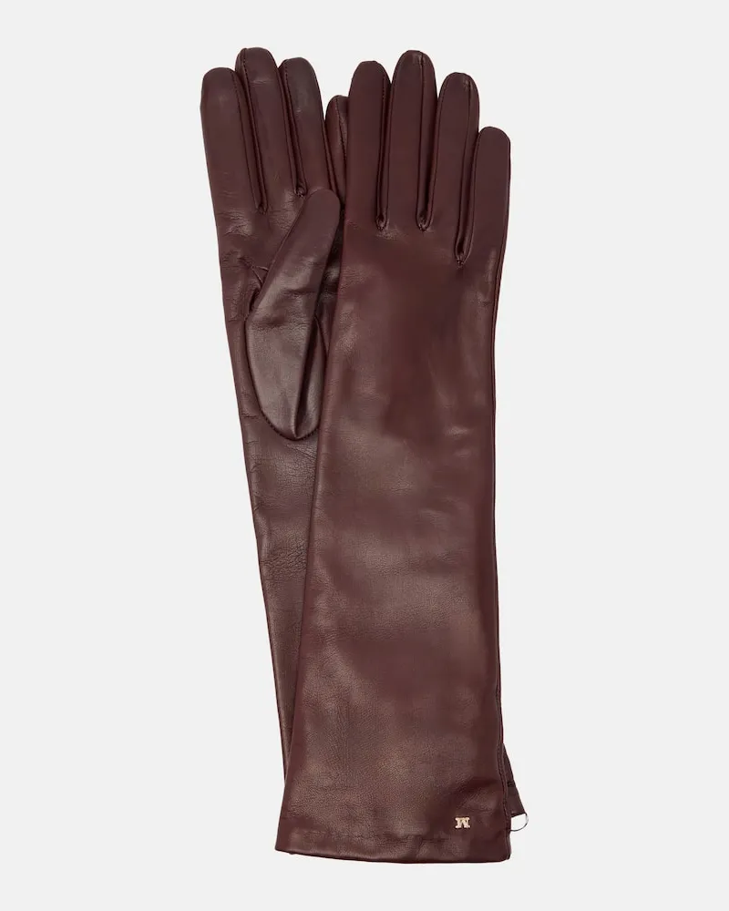 Max Mara Handschuhe aus Leder Burgund