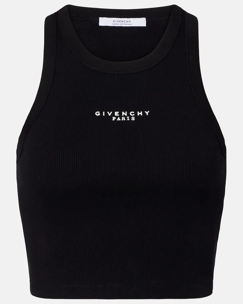 Givenchy Cropped-Top aus Baumwoll-Jersey Schwarz
