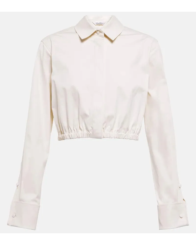 Max Mara Cropped-Hemd Tevere Weiss