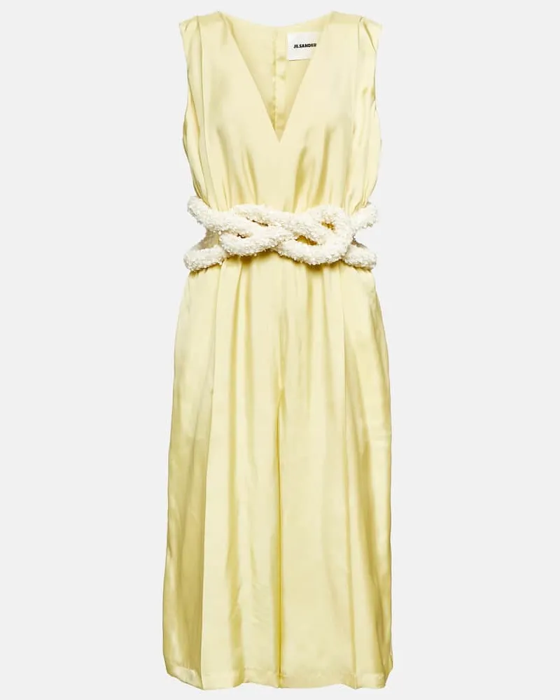 Jil Sander Jumpsuit aus Satin Gelb