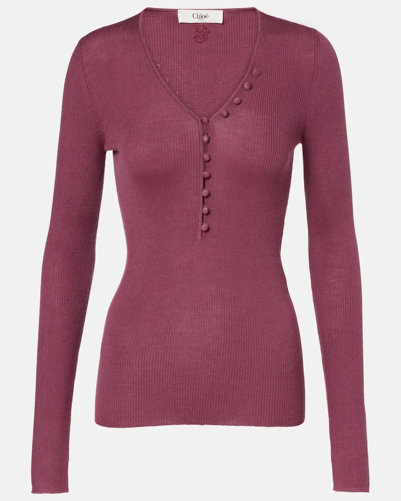 Chloé Chloé Top aus Wolle Rosa