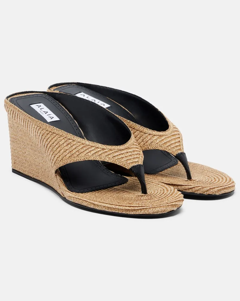 Alaïa Alaïa Wedge-Sandalen Cube Beige