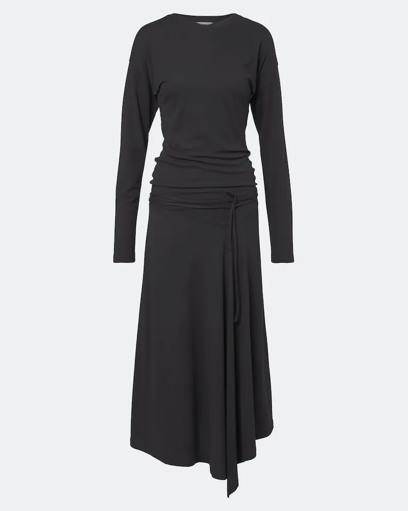 Christophe Lemaire Midikleid aus Baumwoll-Jersey Grau