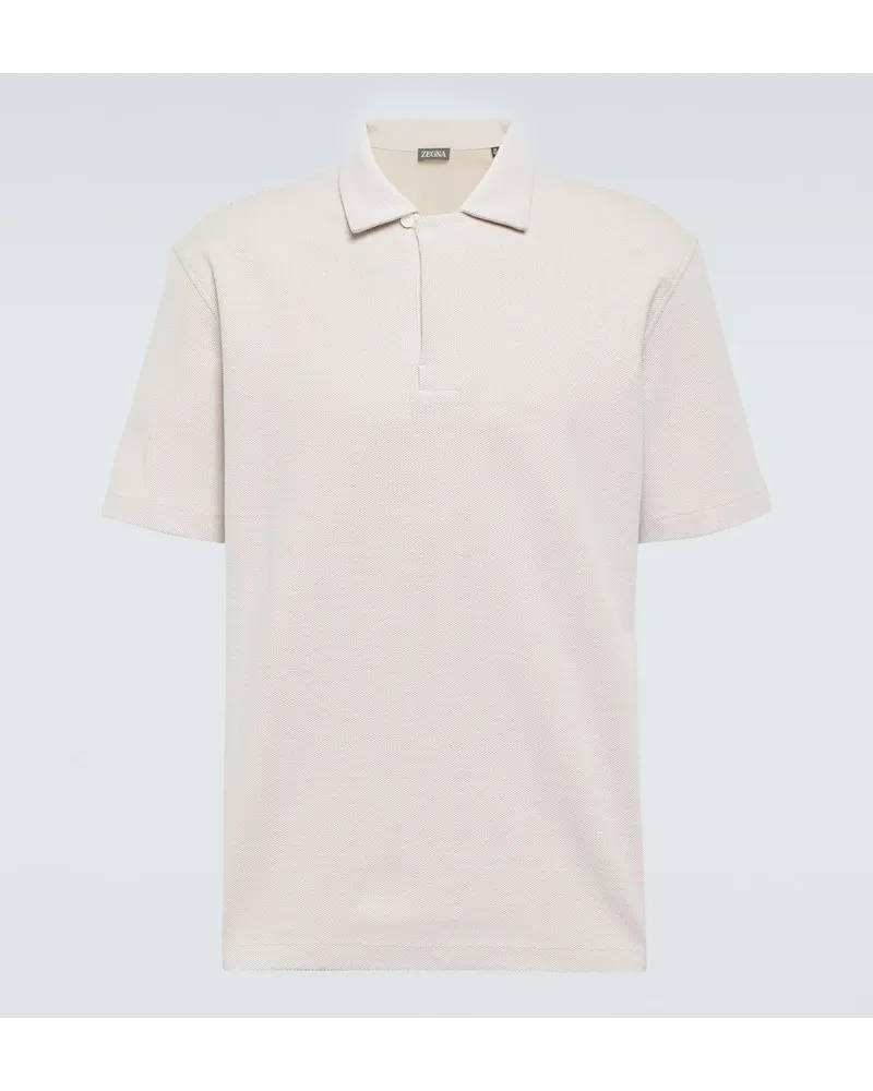 Ermenegildo Zegna Polohemd aus Baumwolle Beige