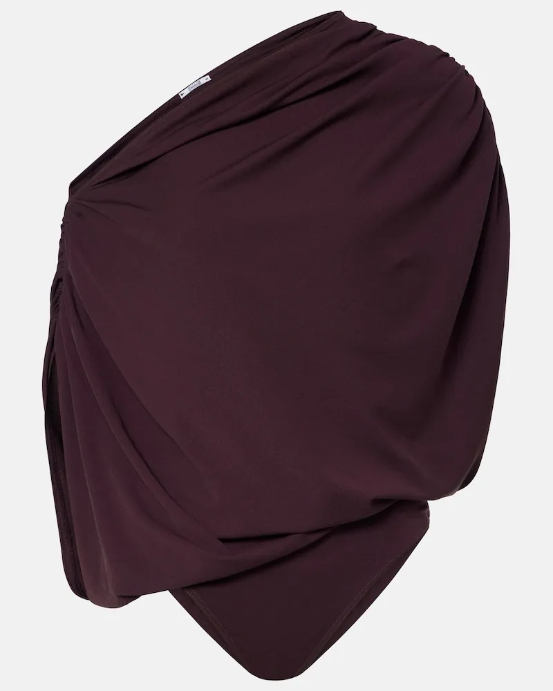 Wolford Off-Shoulder-Body Burgunderrot