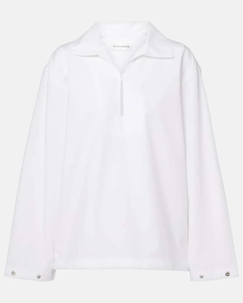 Victoria Beckham Top aus Denim Weiß