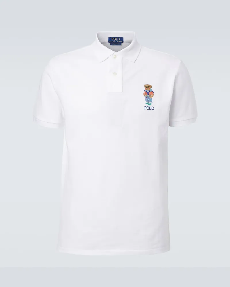 Ralph Lauren Polohemd Polo Bear aus Baumwoll-Piqué Weiß