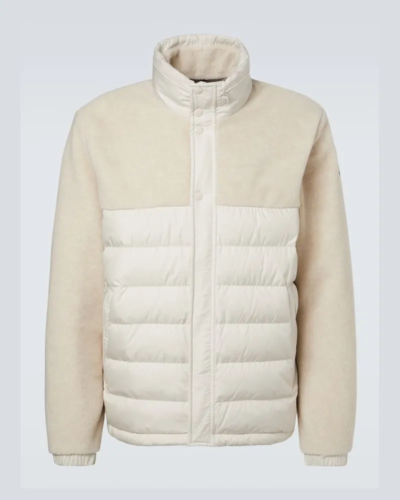 Moncler Daunenjacke Mistral mit Fleece Weiß