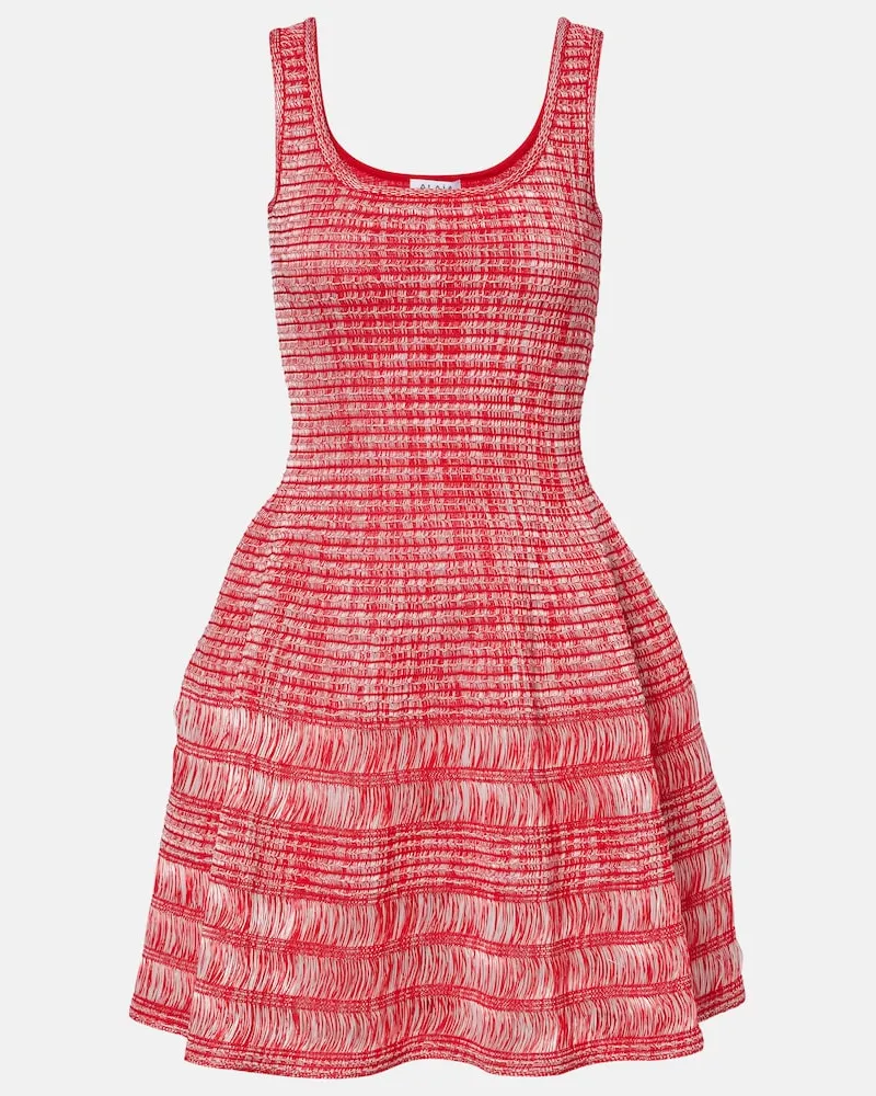 Alaïa Alaïa Minikleid aus Baumwoll-Jersey Rot