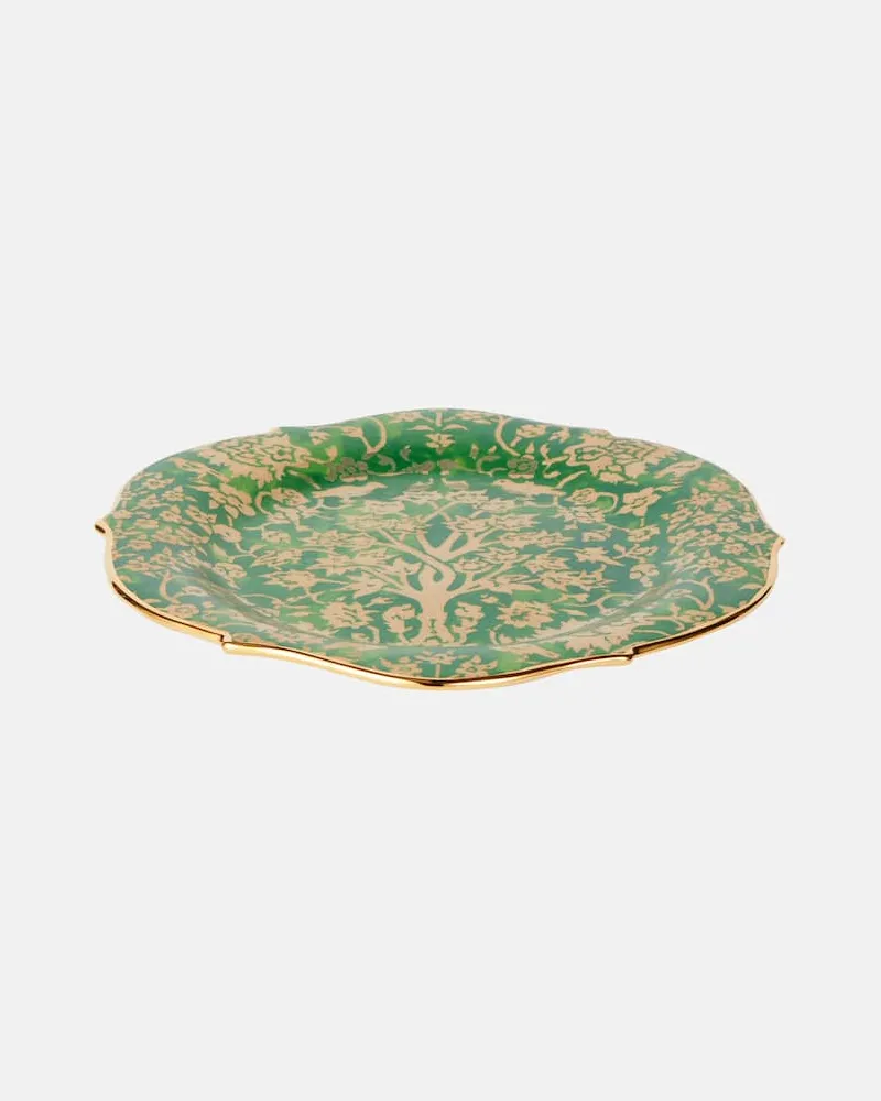L’OBJET Servierplatte Fortuny Alberelli Grün