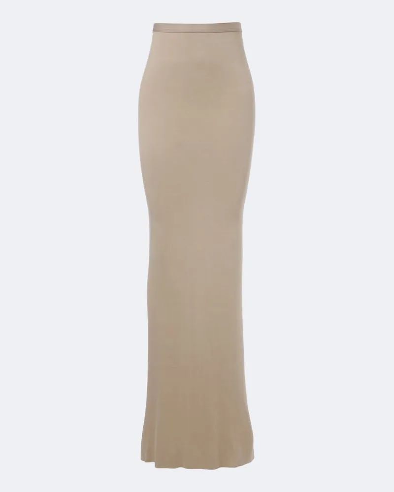 Rick Owens Maxirock Lilies Slip aus Jersey Beige