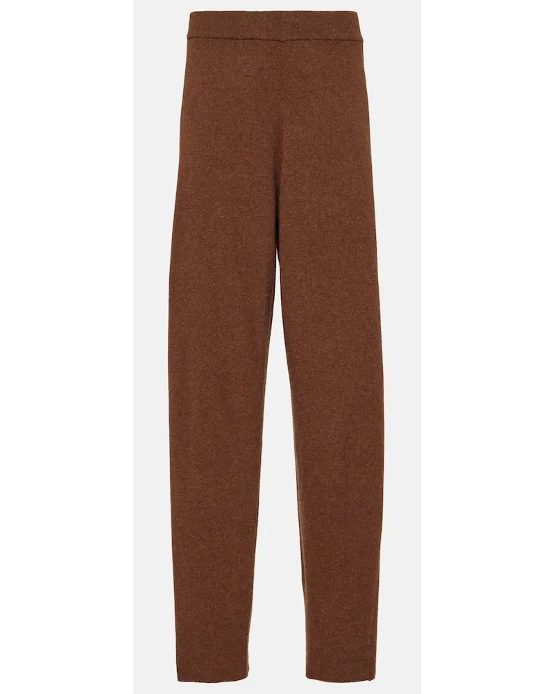 Christophe Lemaire High-Rise-Hose aus Wolle Braun