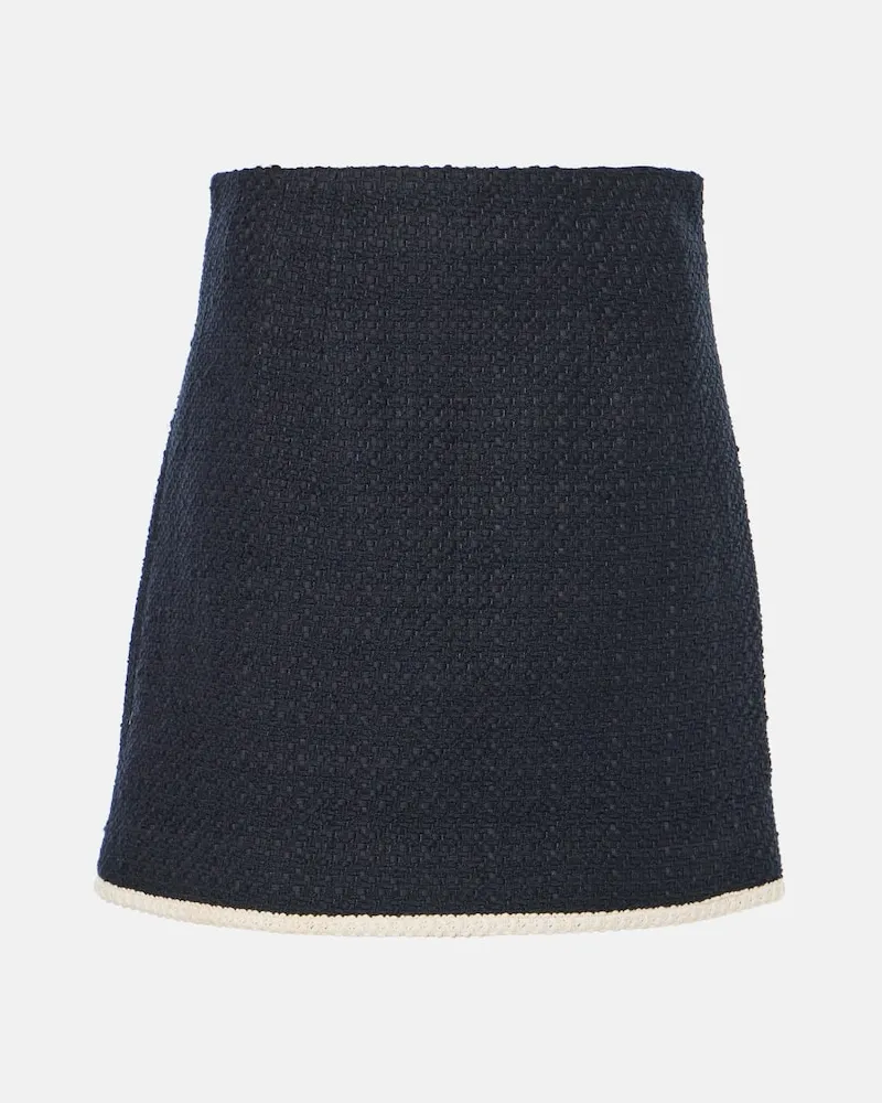 Veronica Beard Minirock Roman aus Tweed Blau