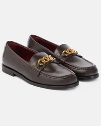 Valentino Garavani Loafers VLogo Chain aus Leder Braun