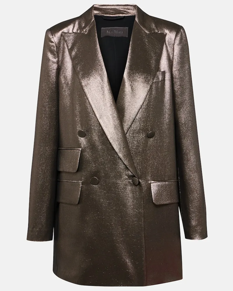 Max Mara Blazer Edro aus Lamé Neutral