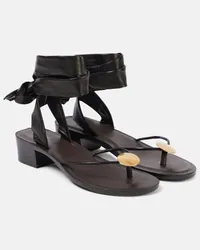 The Row Sandalen Cord aus Leder Braun