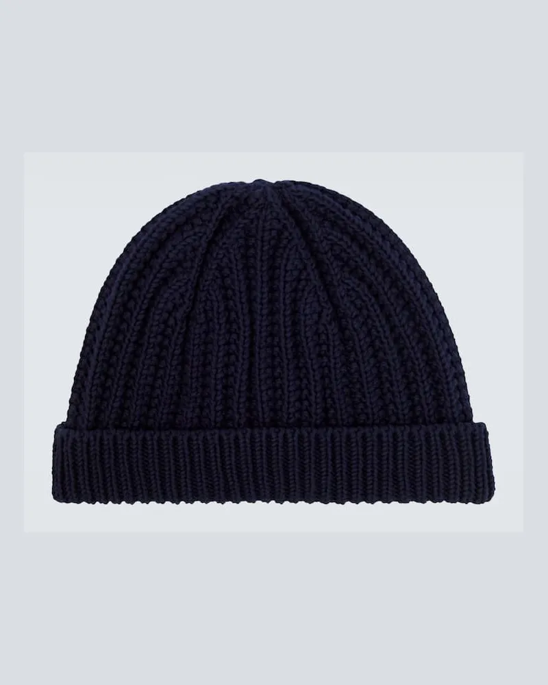 Loro Piana Mütze Moltrasio aus Baumwolle Blau